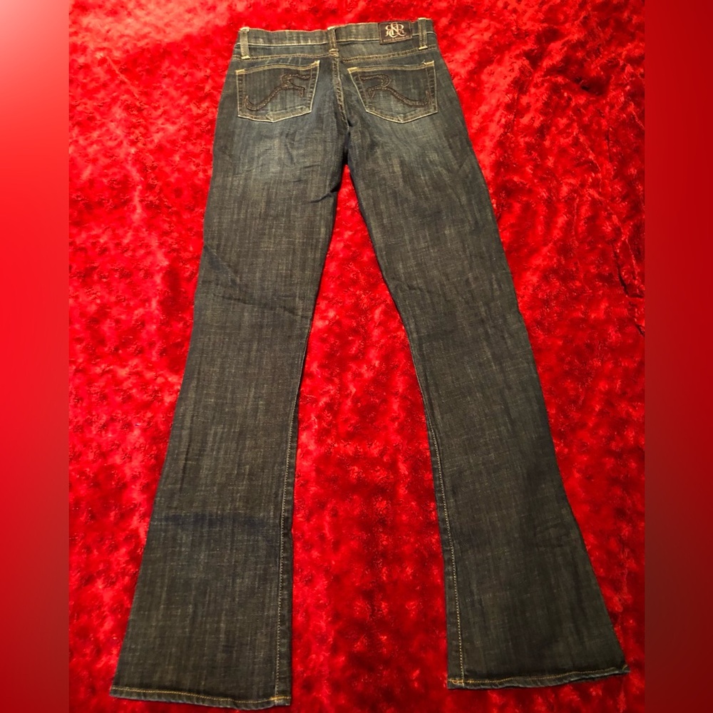Rock & Republic Kasandra Bootcut Dark Denim Jeans Stretch Chic Edgy (Size 6L) - Picture 14 of 14